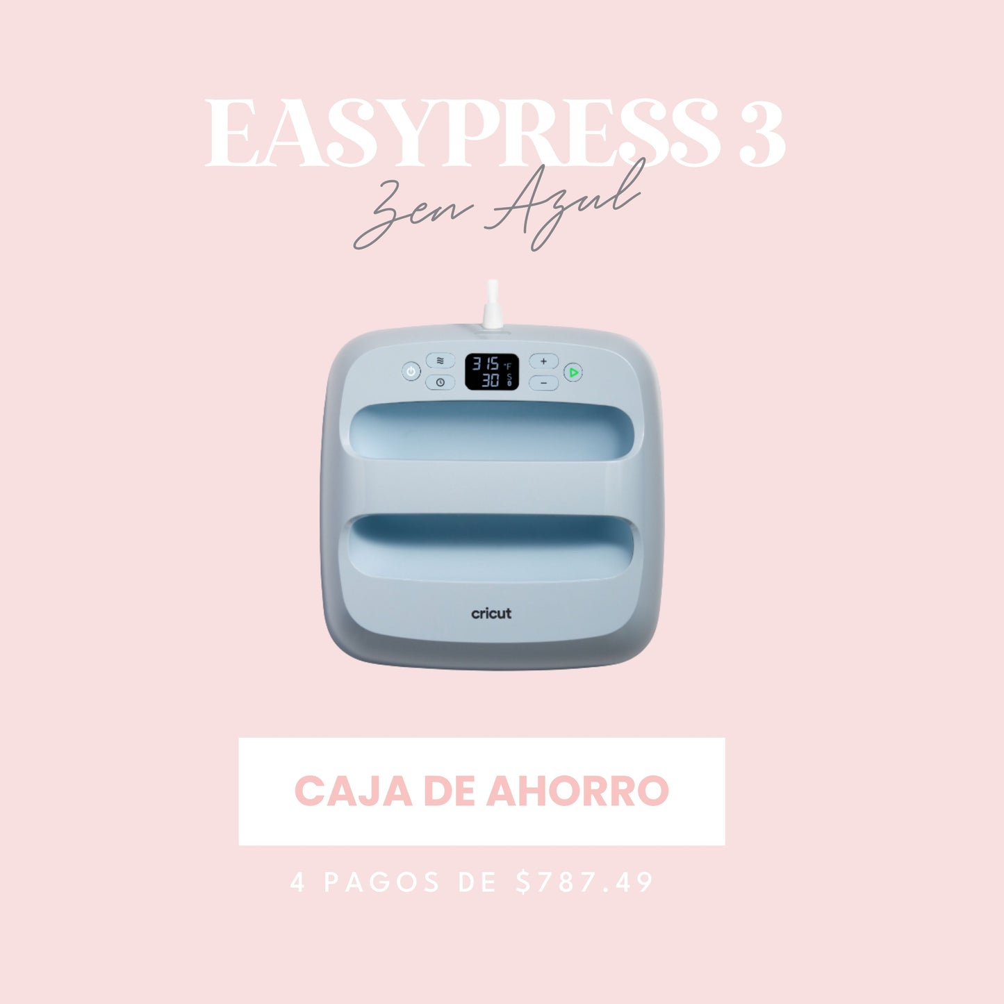 PLANCHA CRICUT EASYPRESS 3 9X9 ZEN AZUL