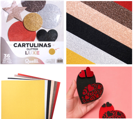 cartulinas glitter luxe