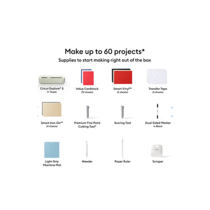 KIT PLOTTER DE CORTE CRICUT EXPLORE 5 STARTER PERLA