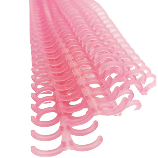 Arillos de clip Rosa Transparente