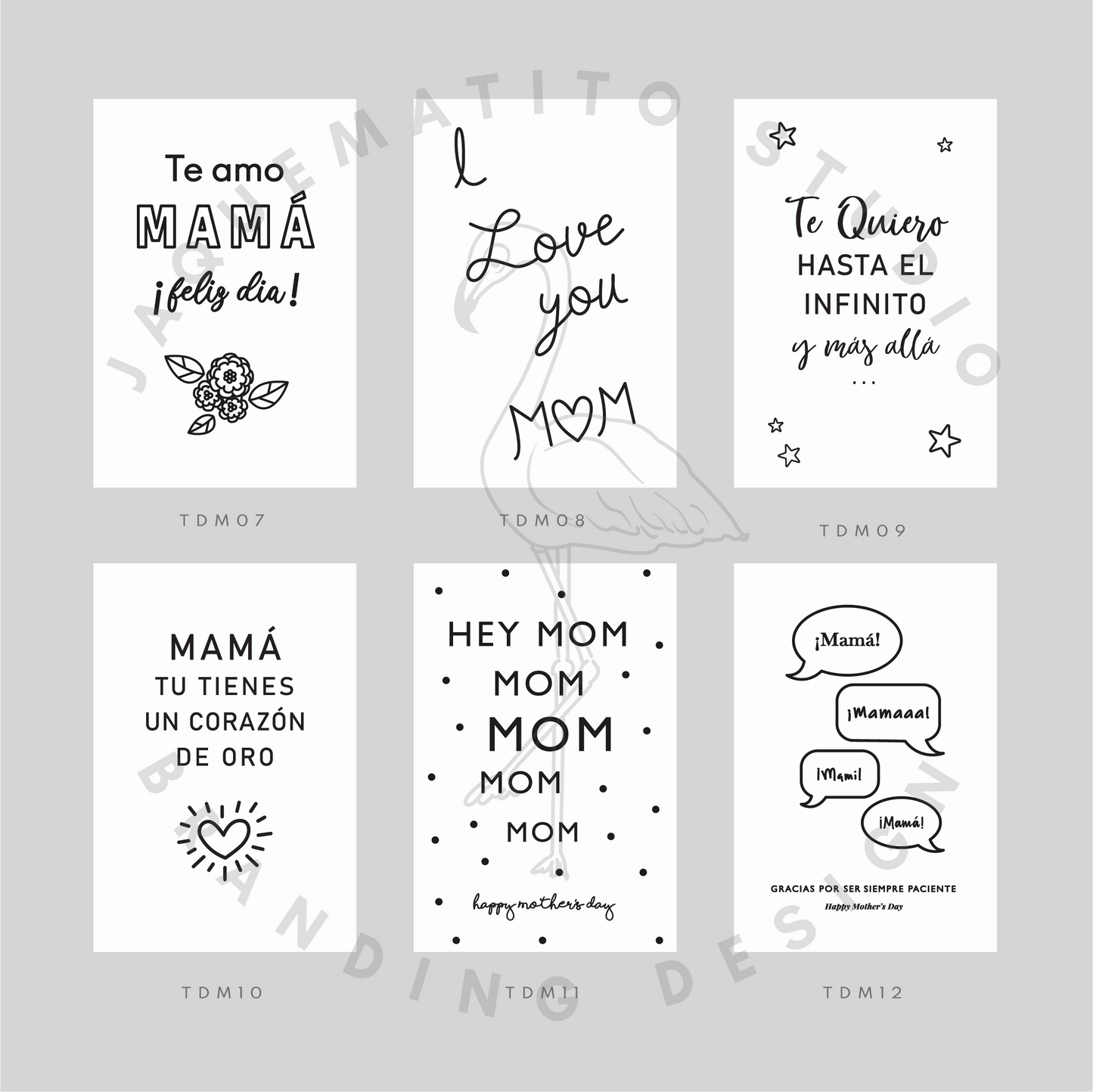 Tarjetas Mother´s Day Foil  (1/2 Carta)