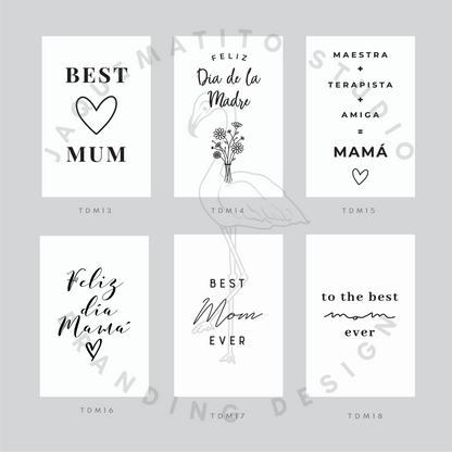 Tarjetas Mother´s Day Foil  (1/2 Carta)