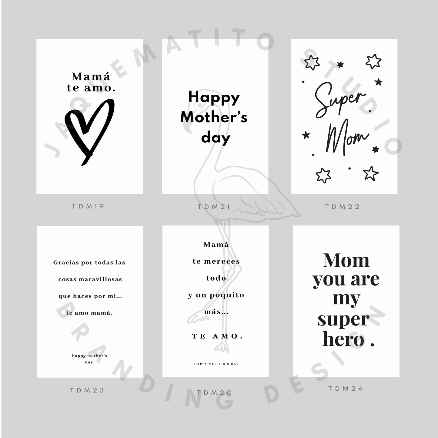 Tarjetas Mother´s Day Foil  (1/2 Carta)