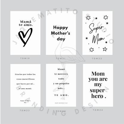 Tarjetas Mother´s Day Foil  (1/2 Carta)