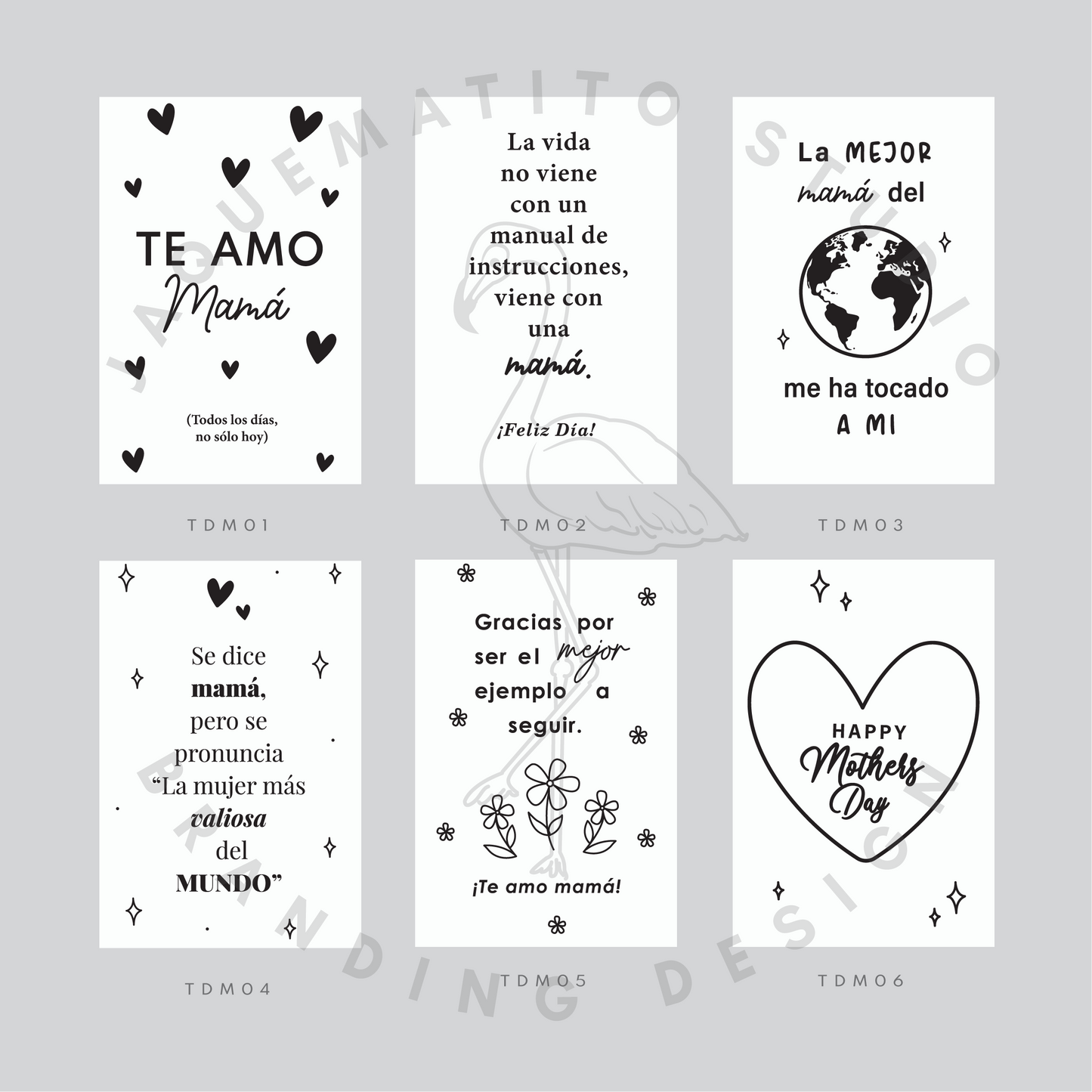 Tarjetas Mother´s Day Foil  (1/2 Carta)