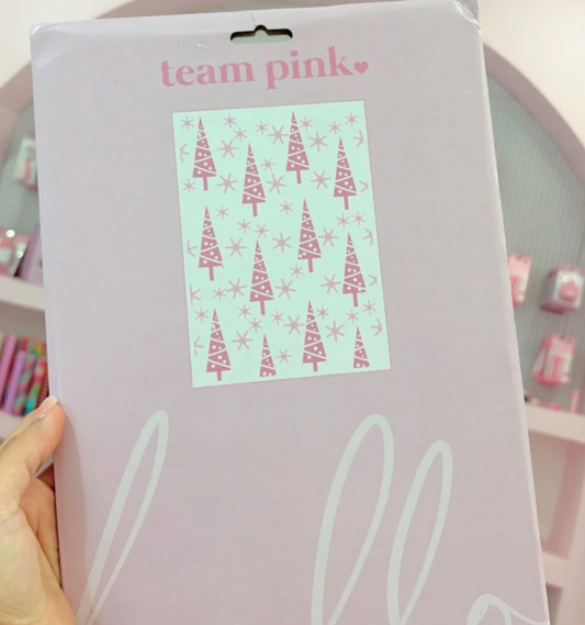 Folder Embossing Pinos Navidad