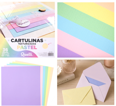 cartulinas text. pastel
