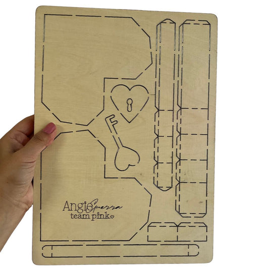 Troquel caja de corazón